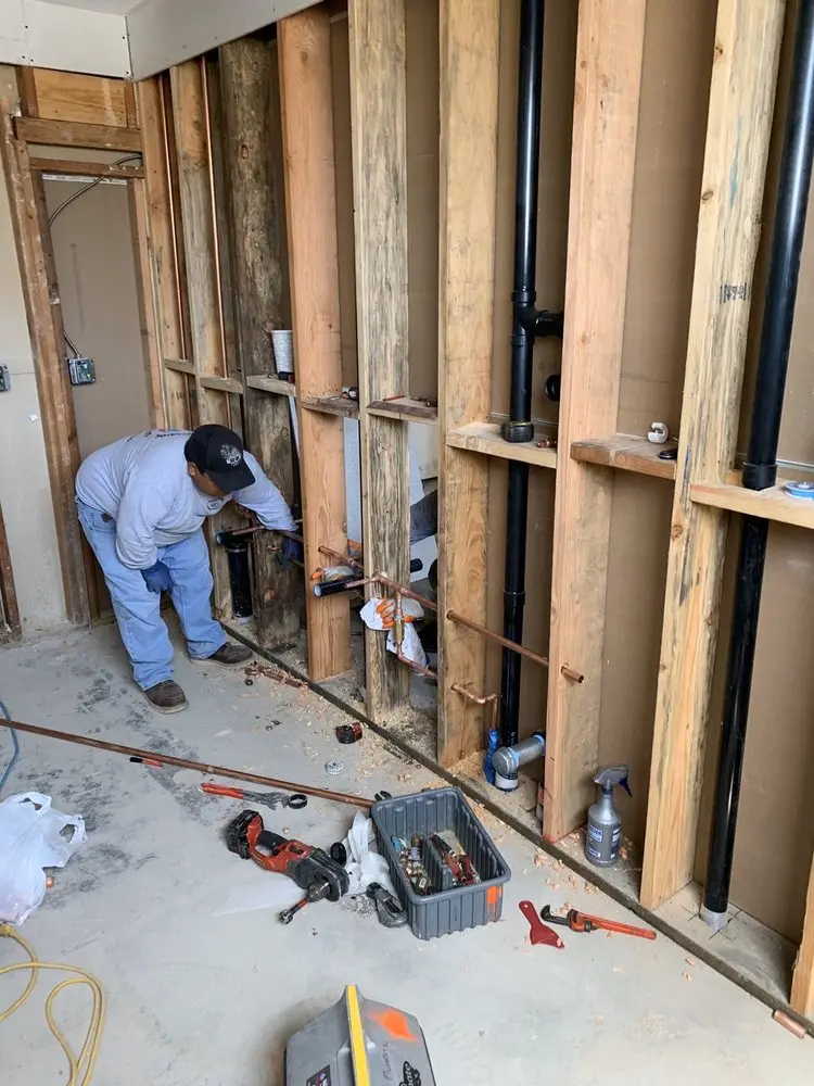 Commercial rough-in plumbing for Gas Line Repair in Smithfield